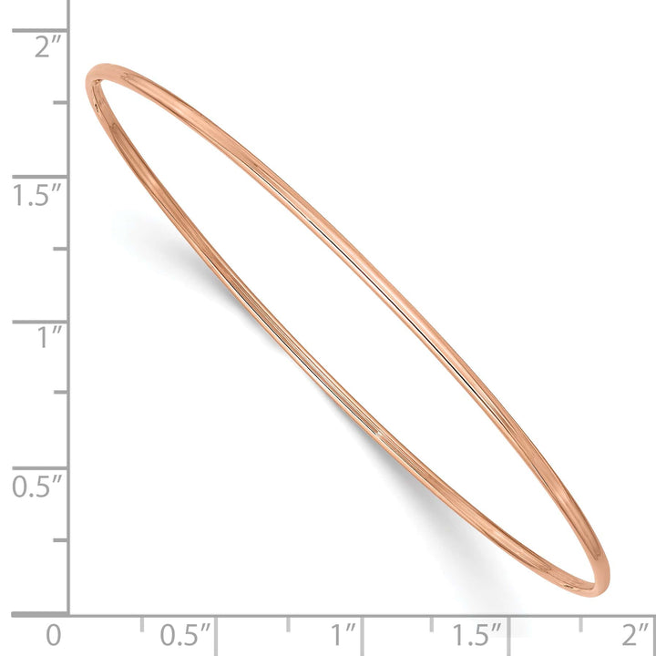 10K Rose Gold 1.5 mm Slip On Bangle