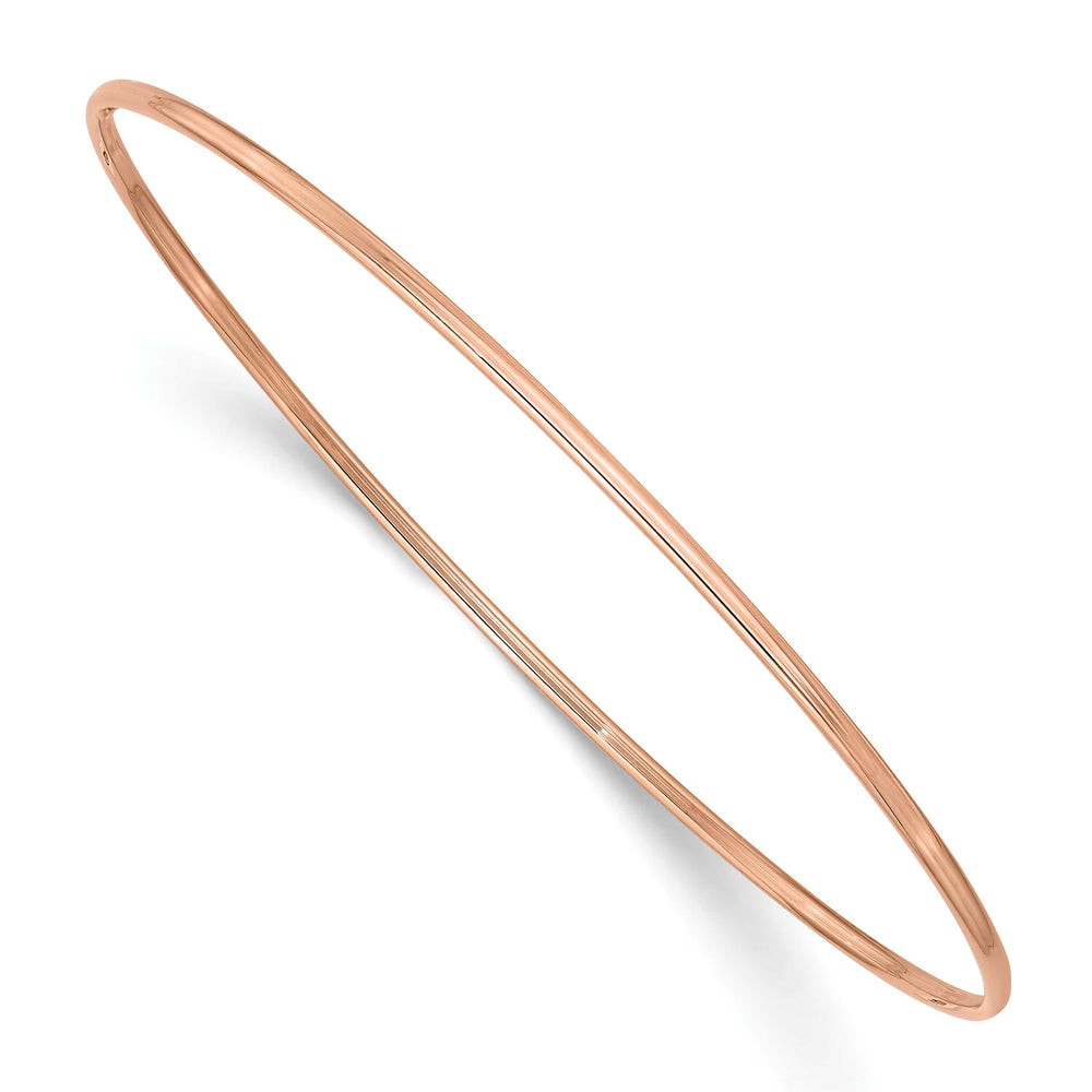 10K Rose Gold 1.5 mm Slip On Bangle