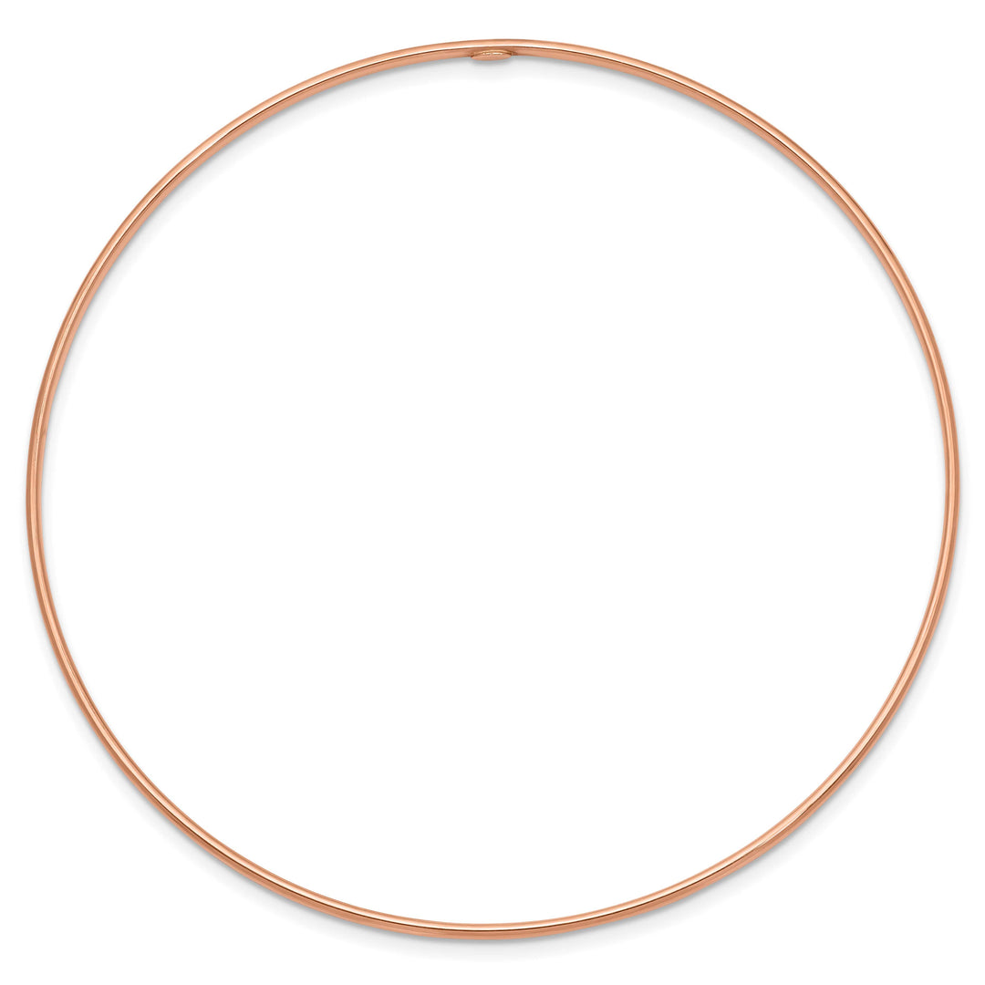 10K Rose Gold 1.5 mm Slip On Bangle