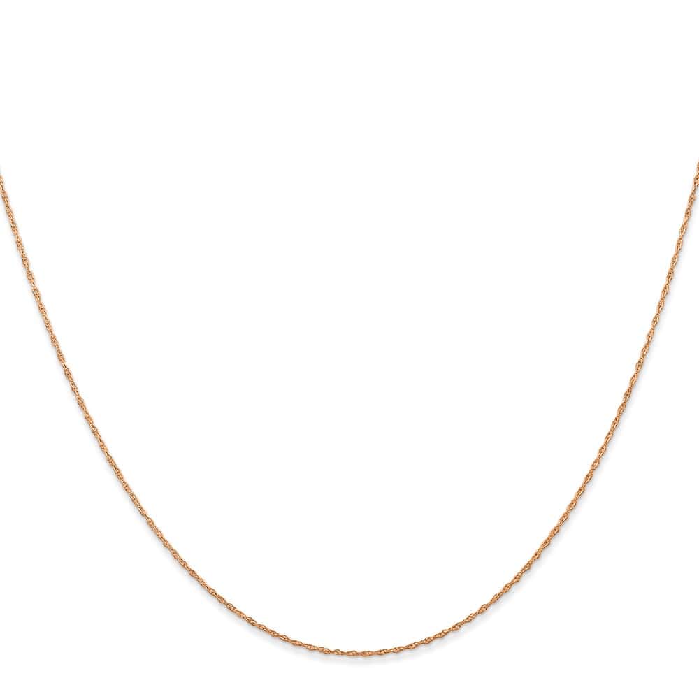 10K Rose Gold .5mm Carded Cable Rope Chain