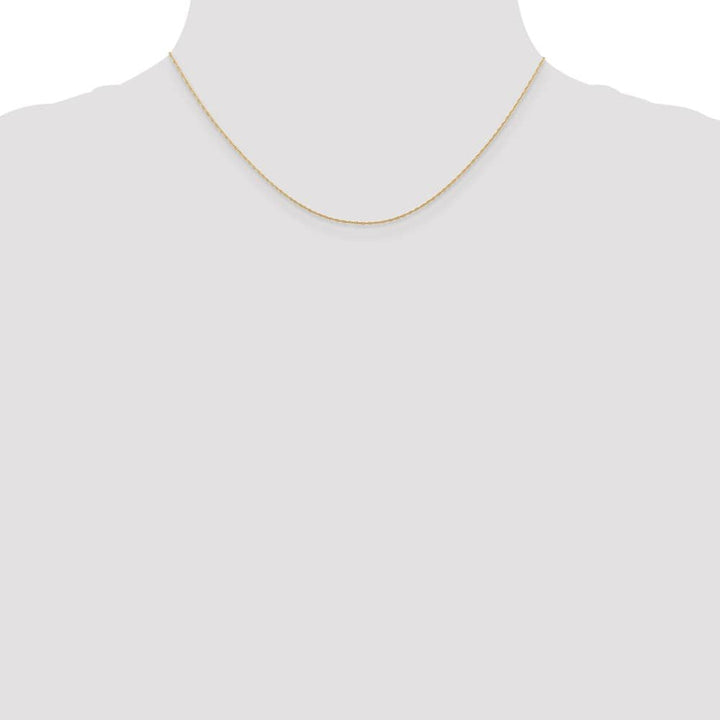 10K Rose Gold .5mm Carded Cable Rope Chain Size 16