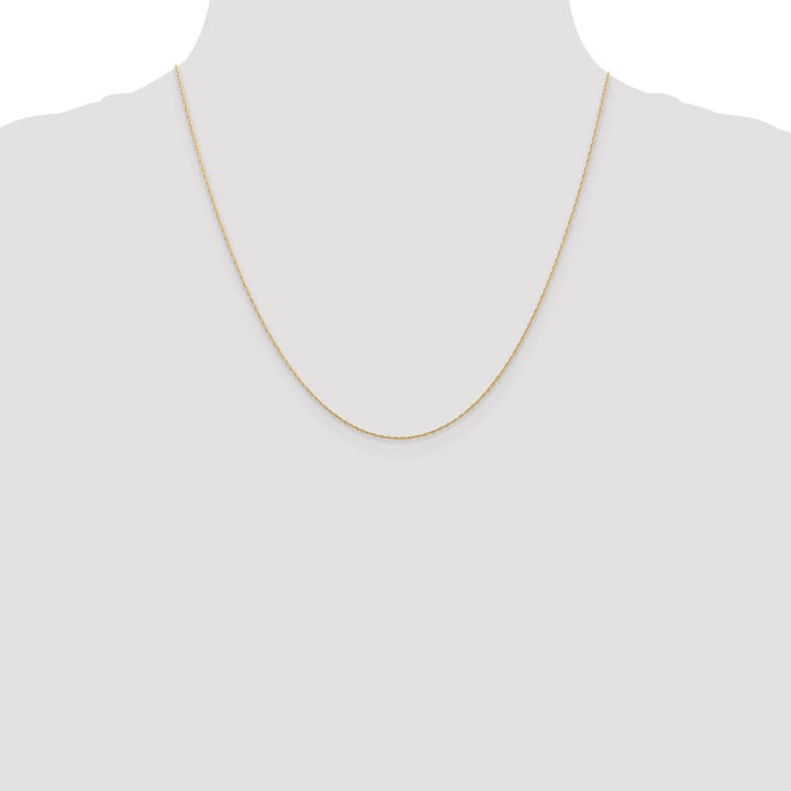 10K Rose Gold .5mm Carded Cable Rope Chain Size 20