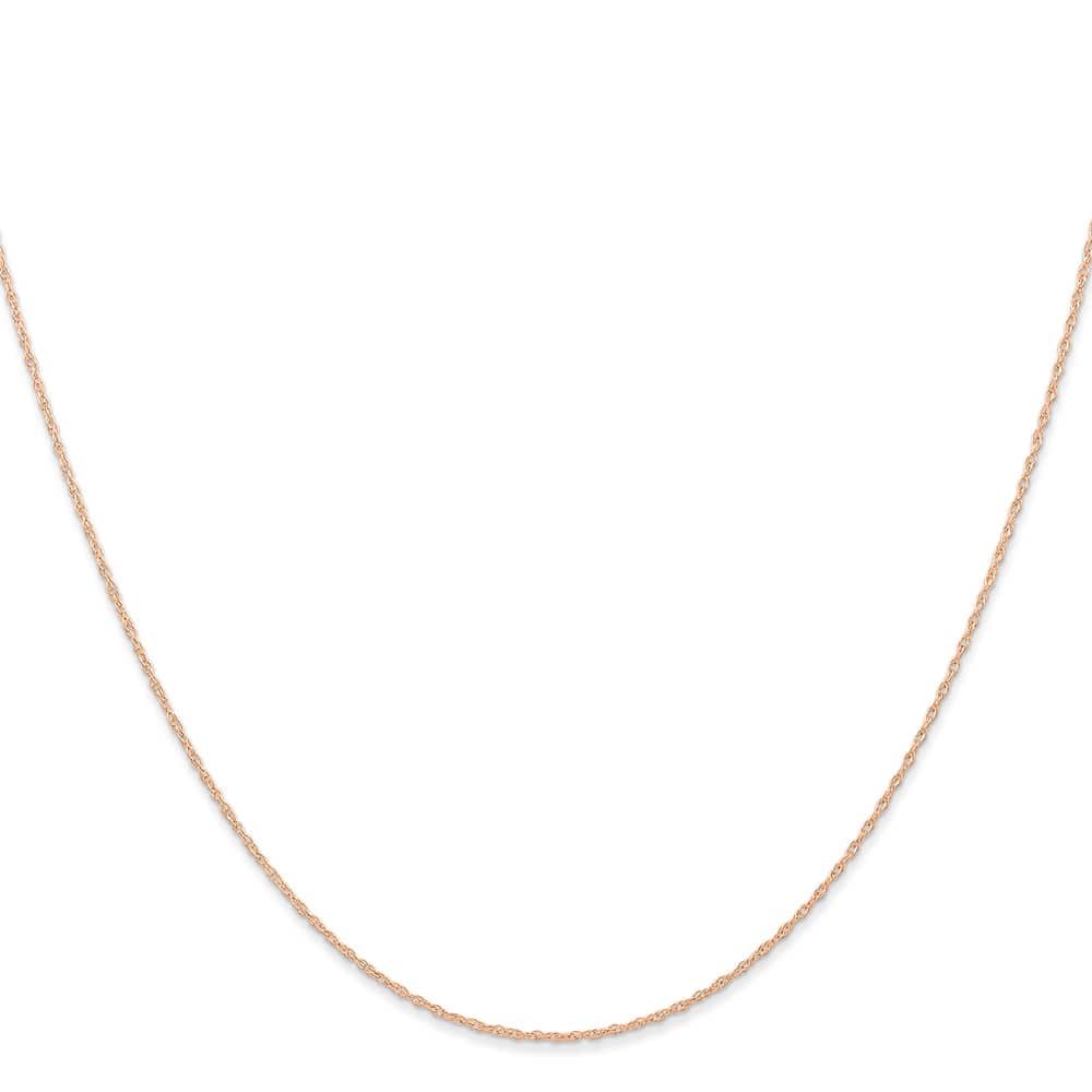 10K Rose Gold .6mm Carded Cable Rope Chain