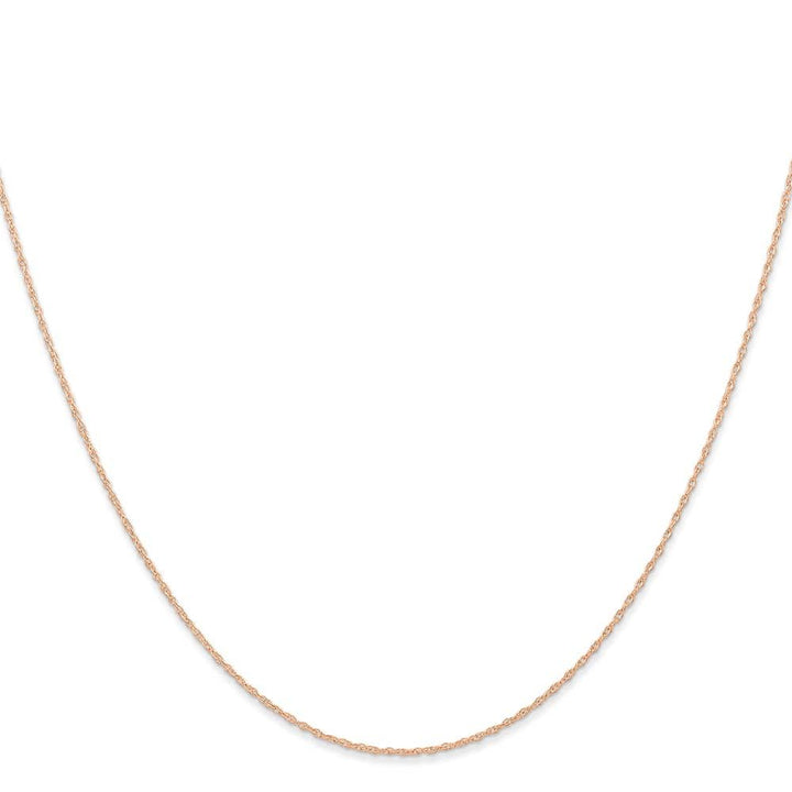 10K Rose Gold .6mm Carded Cable Rope Chain
