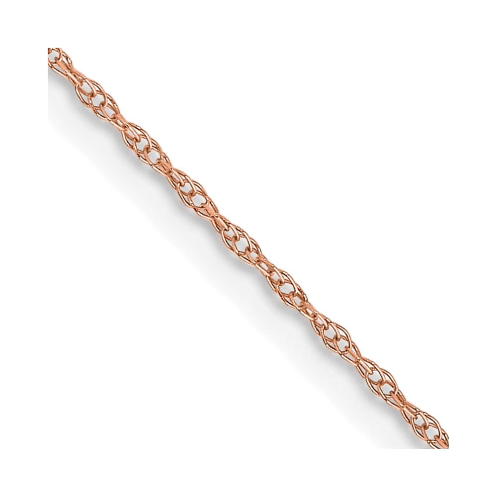 10K Rose Gold .6mm Carded Cable Rope Chain
