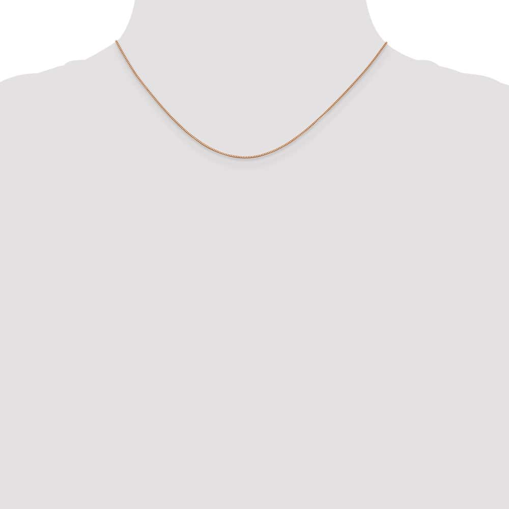 10K Rose Gold .70mm Box Chain Size 16