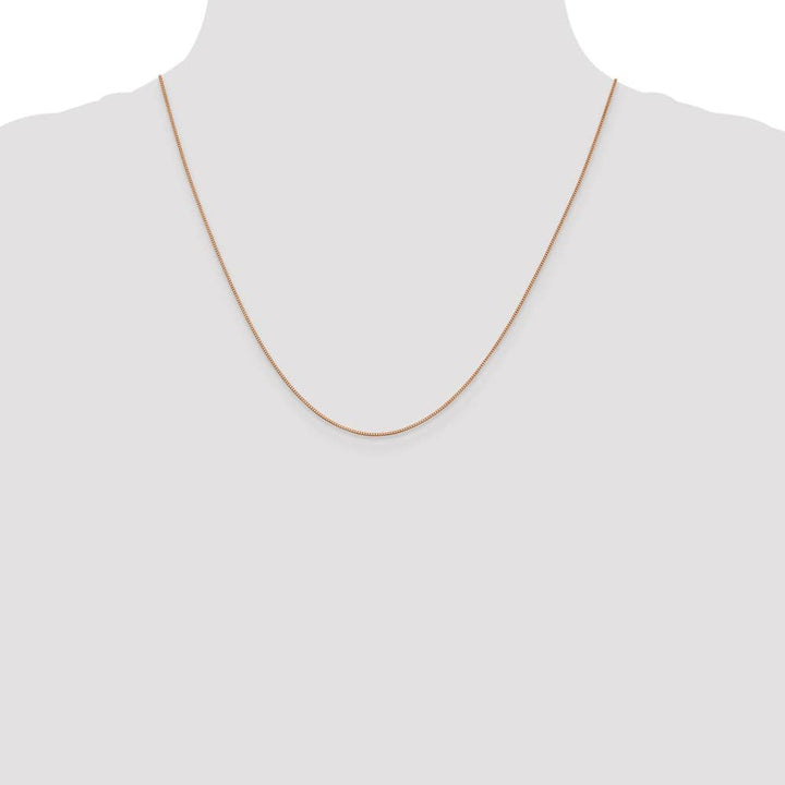 10K Rose Gold .70mm Box Chain Size 20