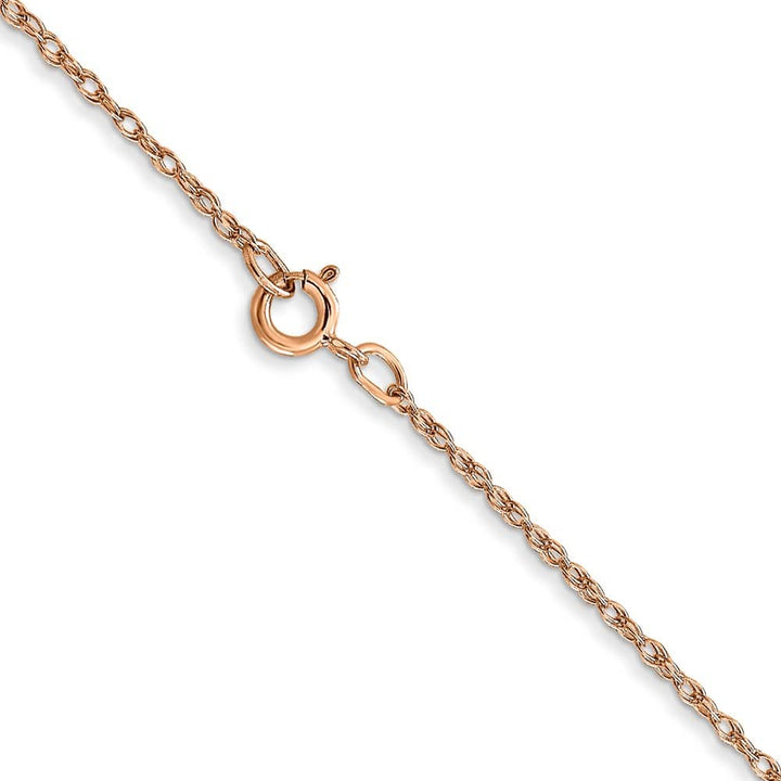 10K Rose Gold .7mm Carded Cable Rope Chain