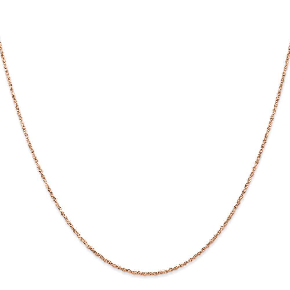 10K Rose Gold .7mm Carded Cable Rope Chain