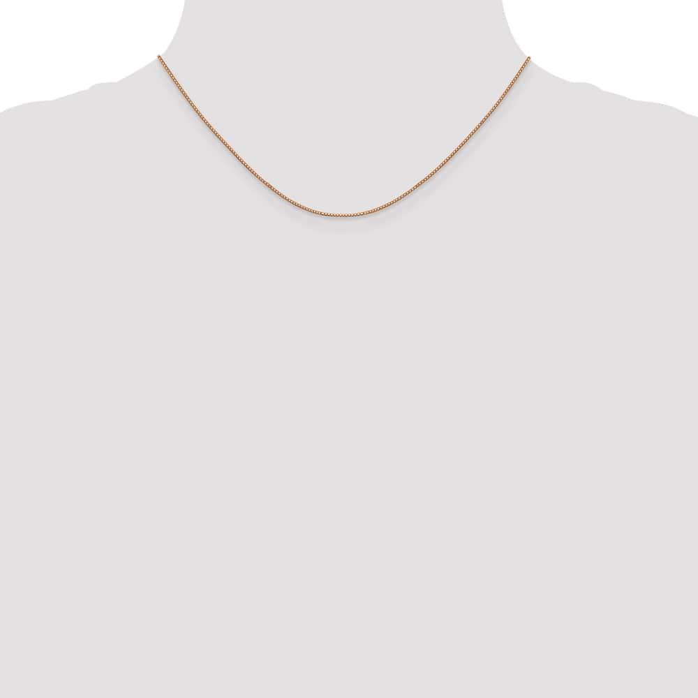 10K Rose Gold .9mm Box Chain Size 16