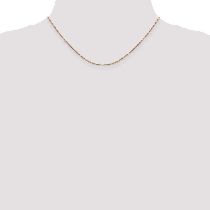 10K Rose Gold .9mm Box Chain Size 16