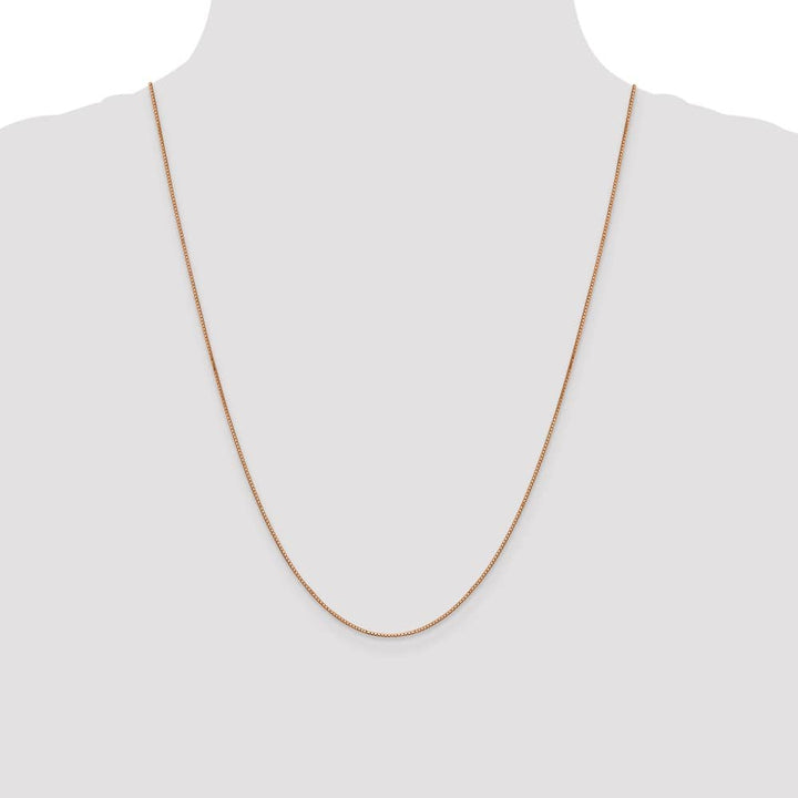 10K Rose Gold .9mm Box Chain Size 24
