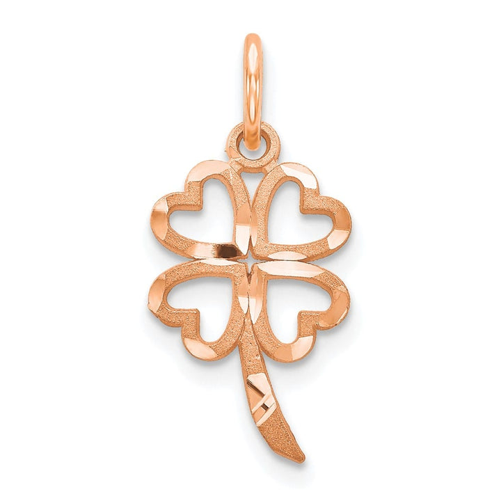 10K Rose Gold Extra Large 4-Leaf Clover Pendant