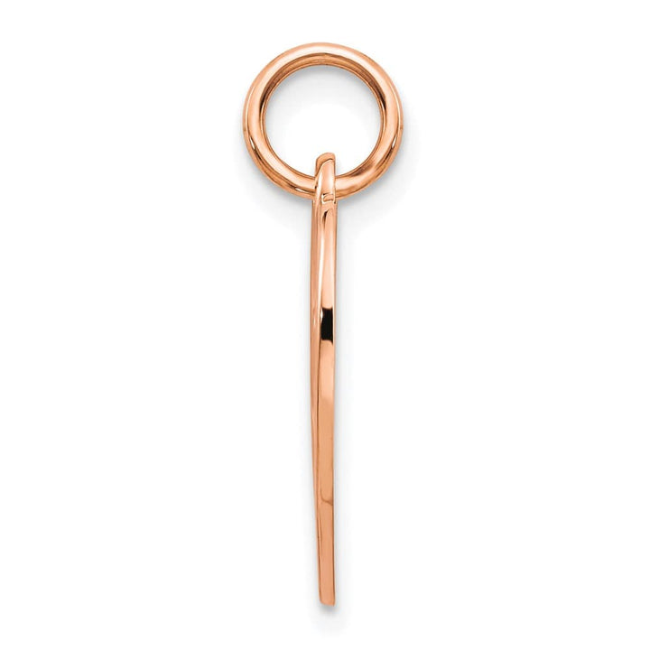 10K Rose Gold Solid Polished Medium Sweet 16 in Heart Charm