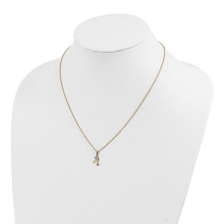 10K Tri-Color Black Hills Gold Hummingbird 18 inch Necklace