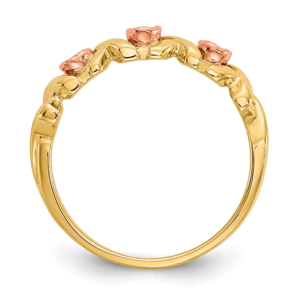 10K Two-Tone Black Hills Gold X and Rose Ring