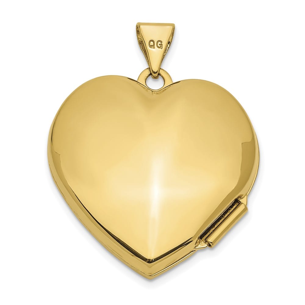 10K Two-Tone Gold Large Always in My Heart with Heart Charm Locket