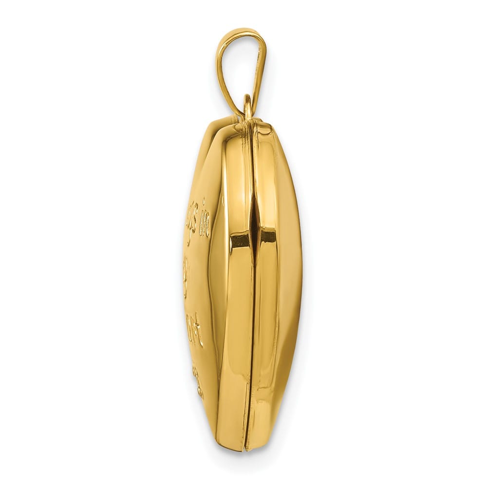 10K Two-Tone Gold Large Always in My Heart with Heart Charm Locket