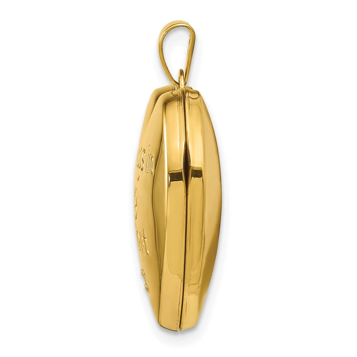 10K Two-Tone Gold Large Always in My Heart with Heart Charm Locket