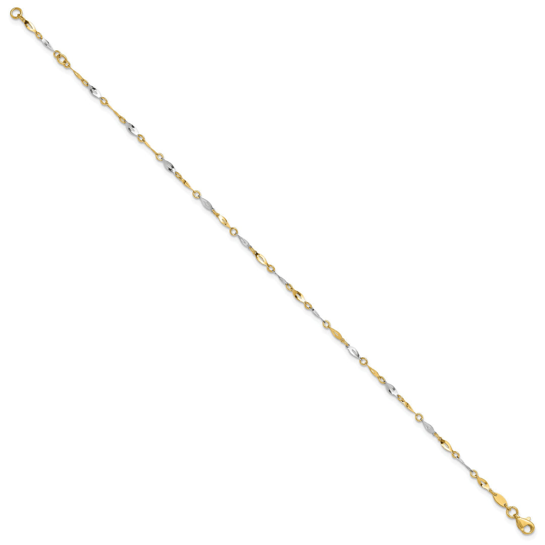 10K Two-Tone Gold Link, Other Anklet
