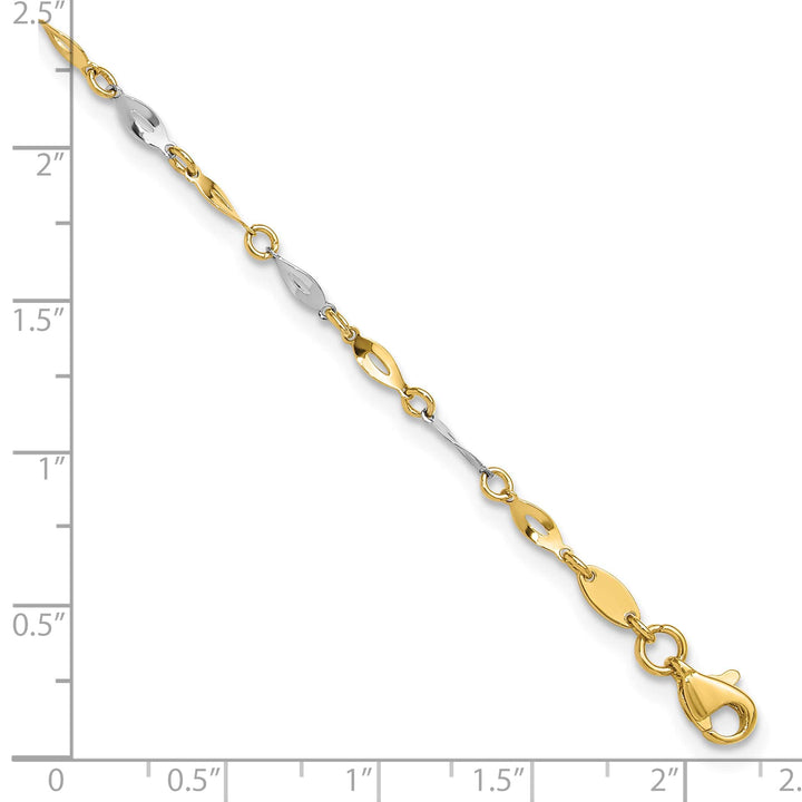 10K Two-Tone Gold Link, Other Anklet