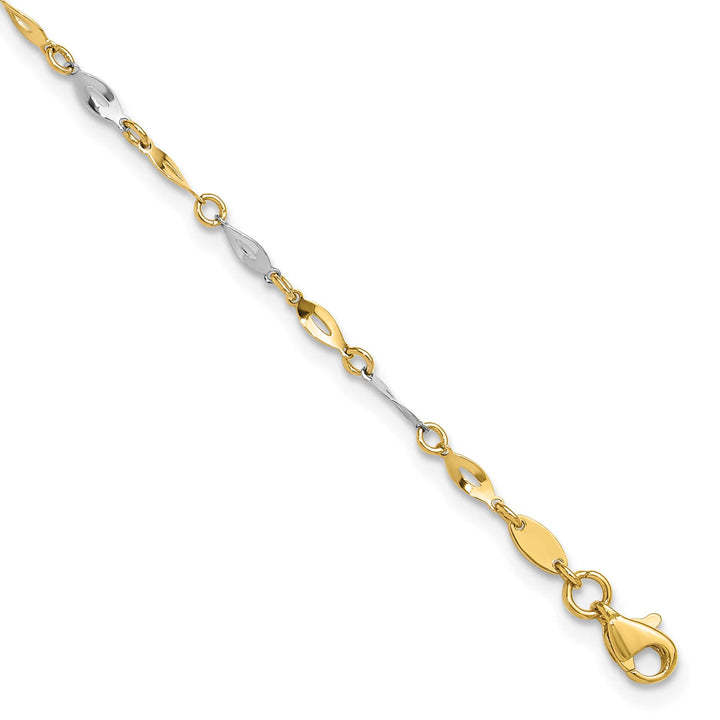 10K Two-Tone Gold Link, Other Anklet