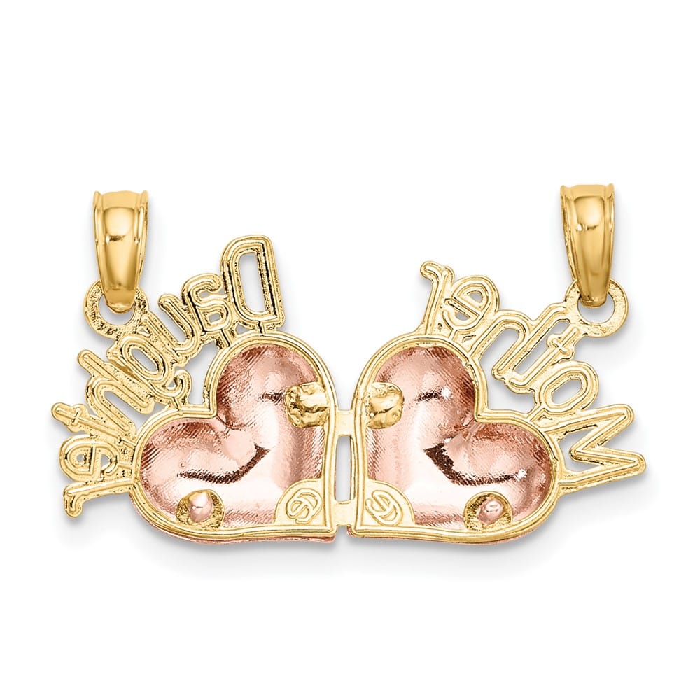 10K Two-Tone Gold Medium Mother and Daughter 2-Piece Break-Apart Charm
