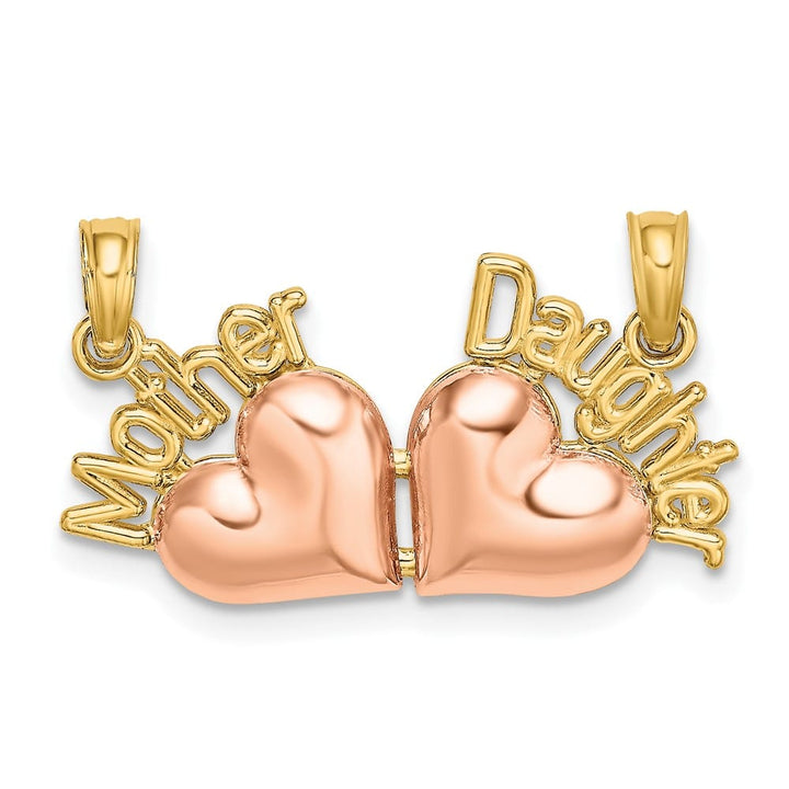 10K Two-Tone Gold Medium Mother and Daughter 2-Piece Break-Apart Charm