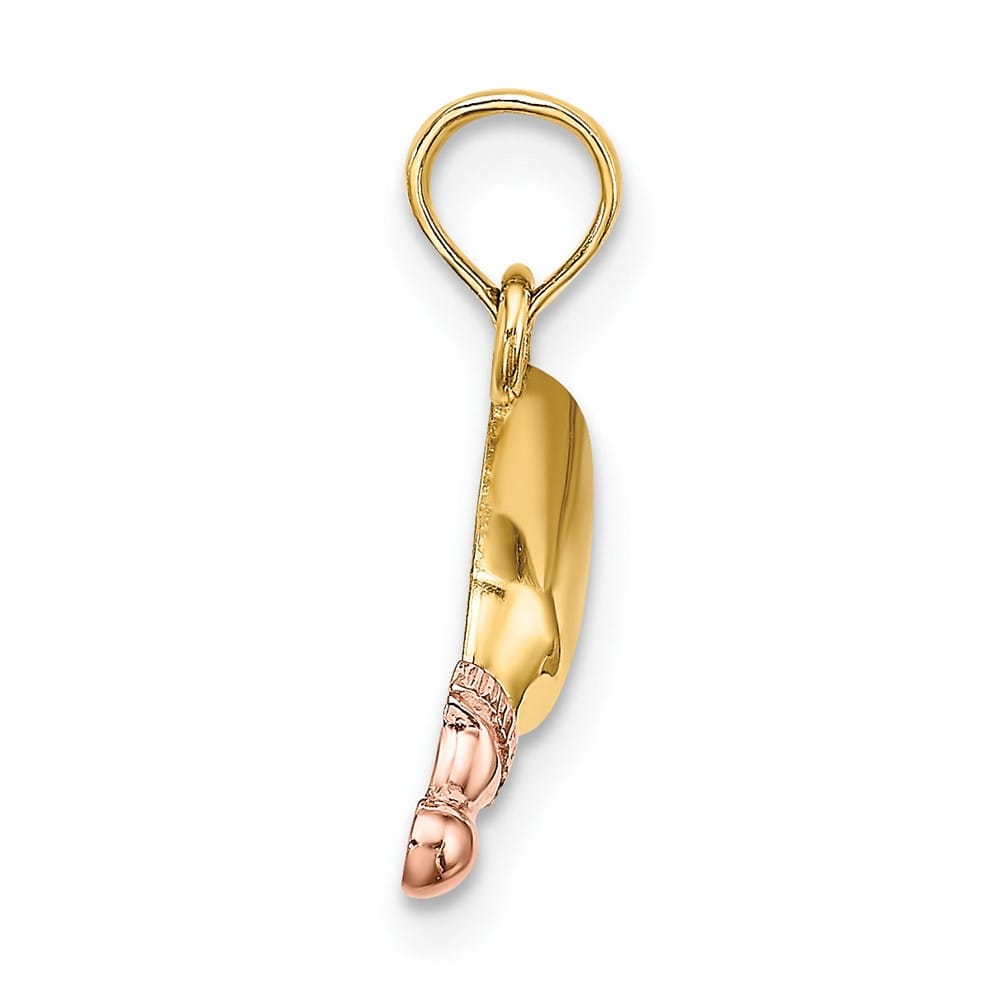 10K Two-Tone Gold Polished Medium Baby Bottle Charm
