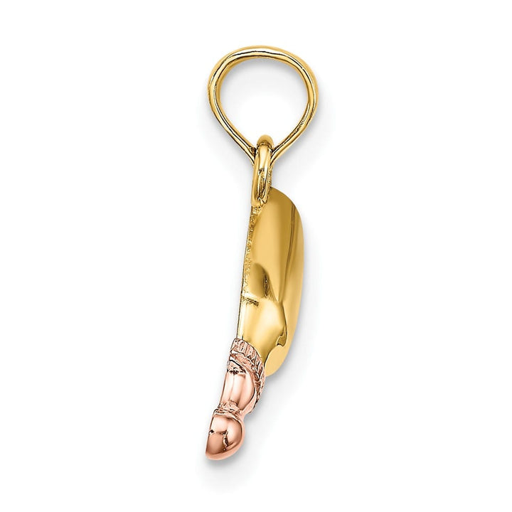 10K Two-Tone Gold Polished Medium Baby Bottle Charm