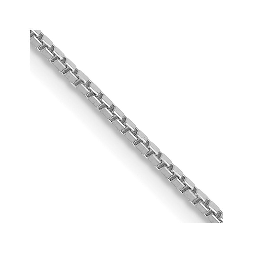 10K White Gold 1.05mm Box Chain