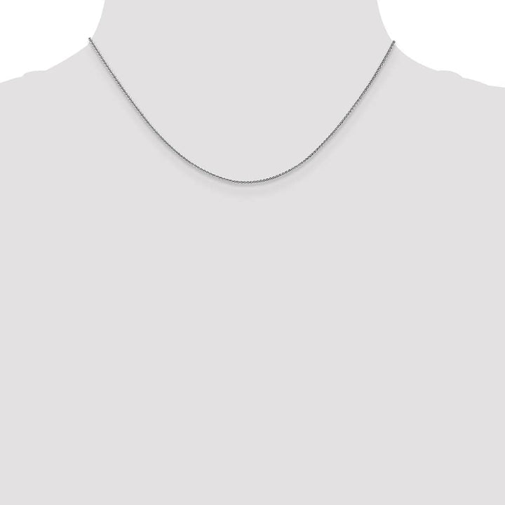 10K White Gold 1.05mm Spiga Chain Size 16
