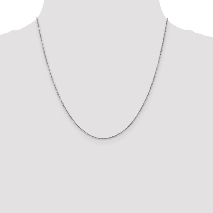 10K White Gold 1.05mm Spiga Chain Size 20