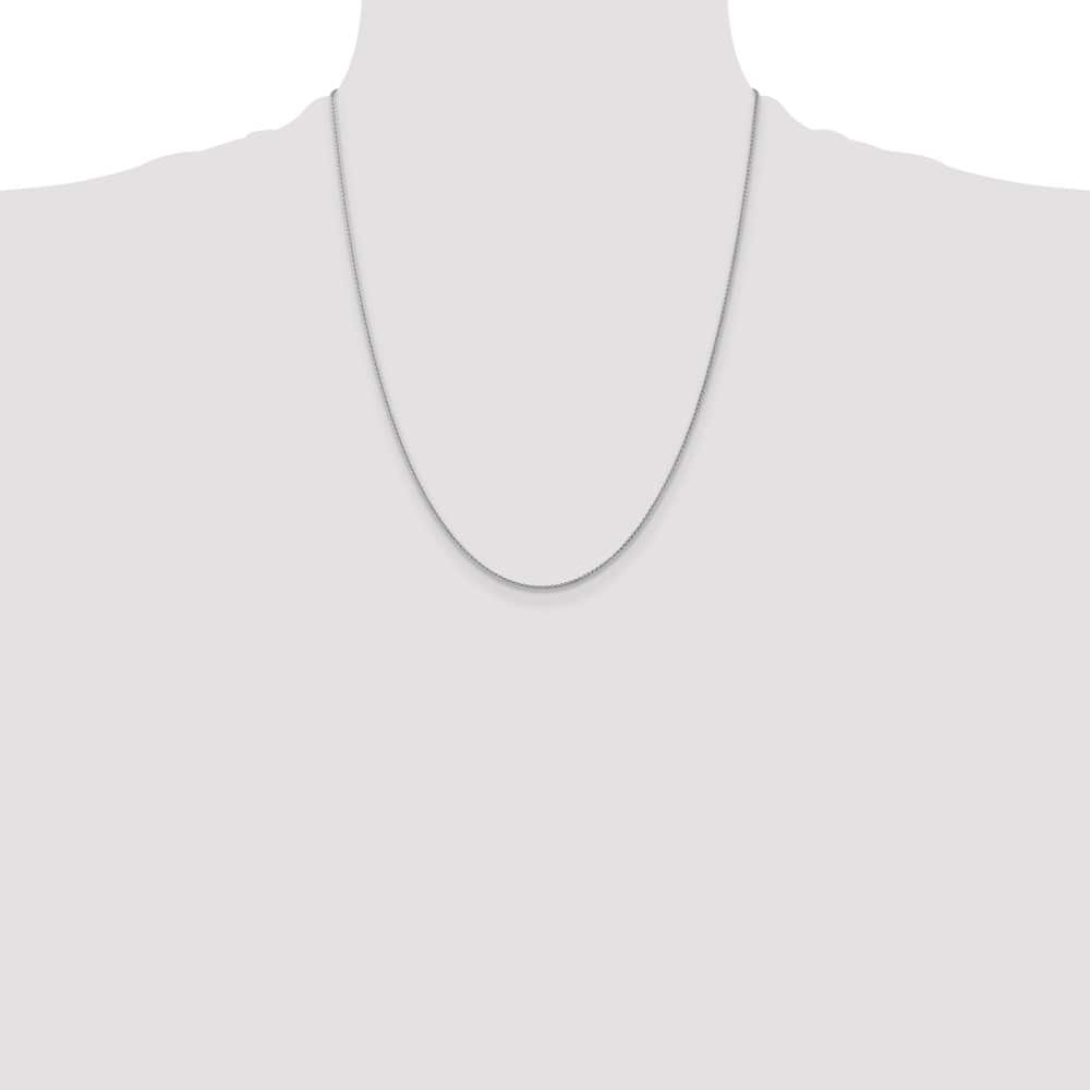 10K White Gold 1.05mm Spiga Chain Size 22