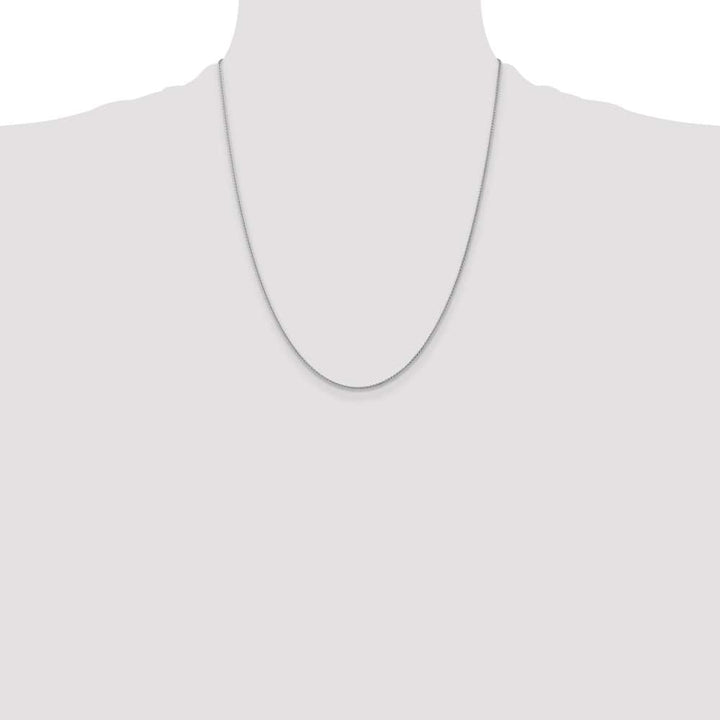 10K White Gold 1.05mm Spiga Chain Size 22
