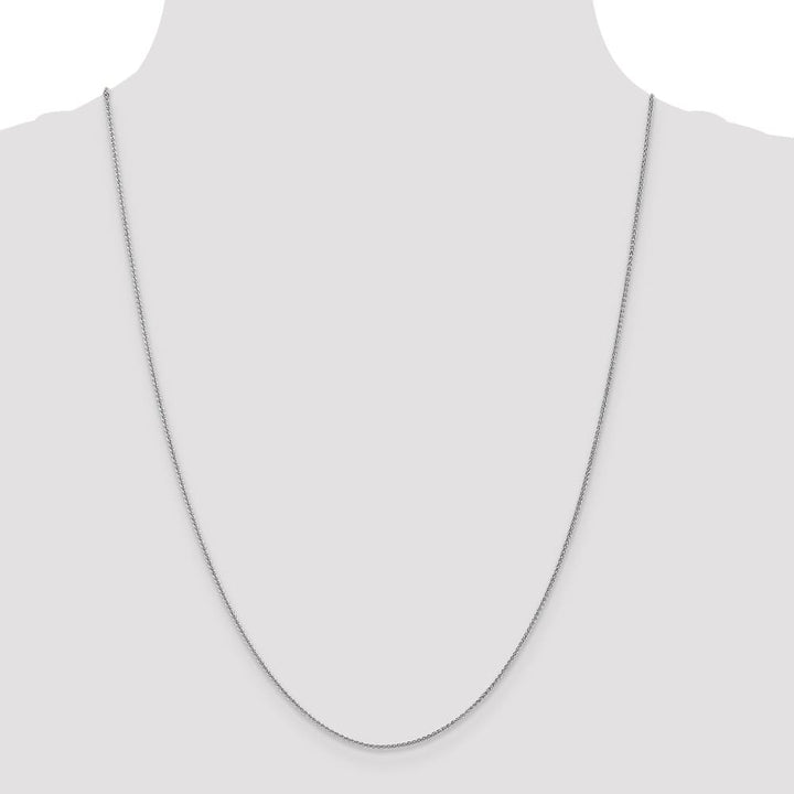 10K White Gold 1.05mm Spiga Chain Size 24