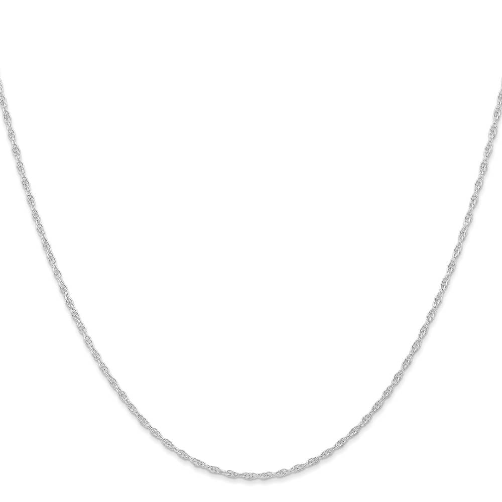 10K White Gold 1.15mm Carded Cable Rope Chain