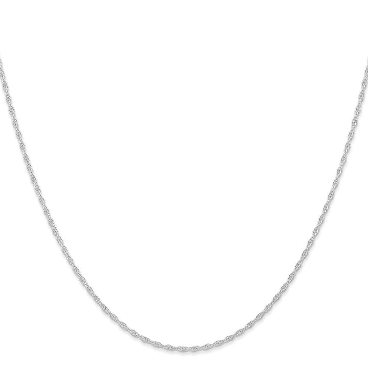 10K White Gold 1.15mm Carded Cable Rope Chain