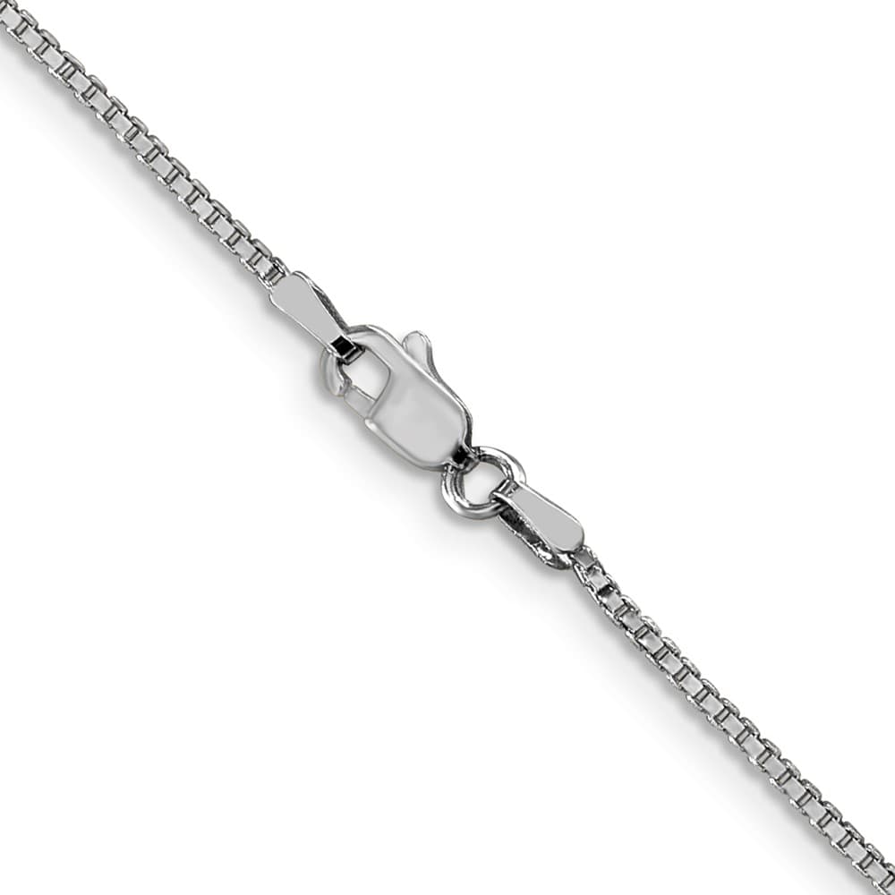 10K White Gold 1.1mm Box Chain