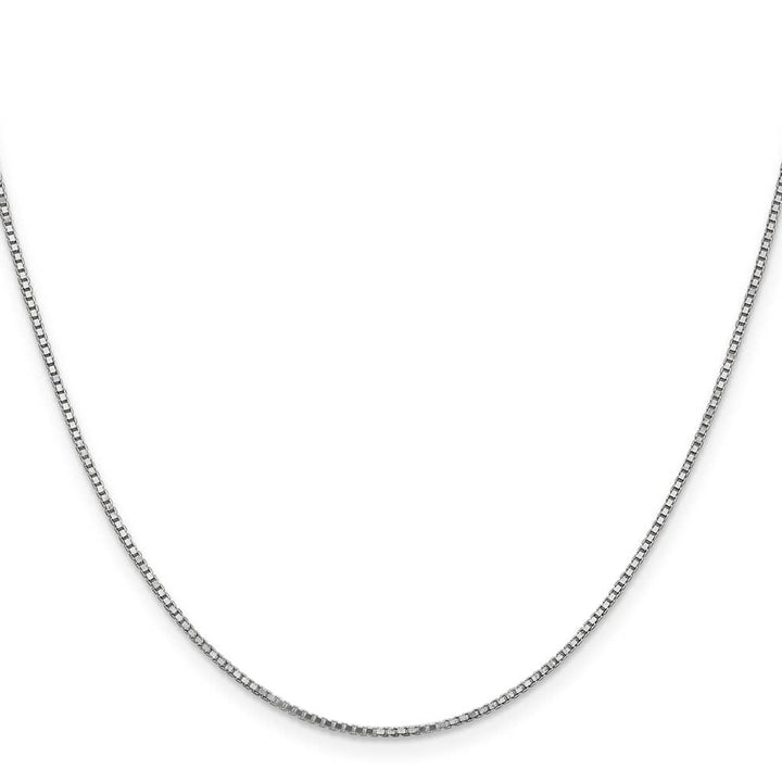 10K White Gold 1.1mm Box Chain