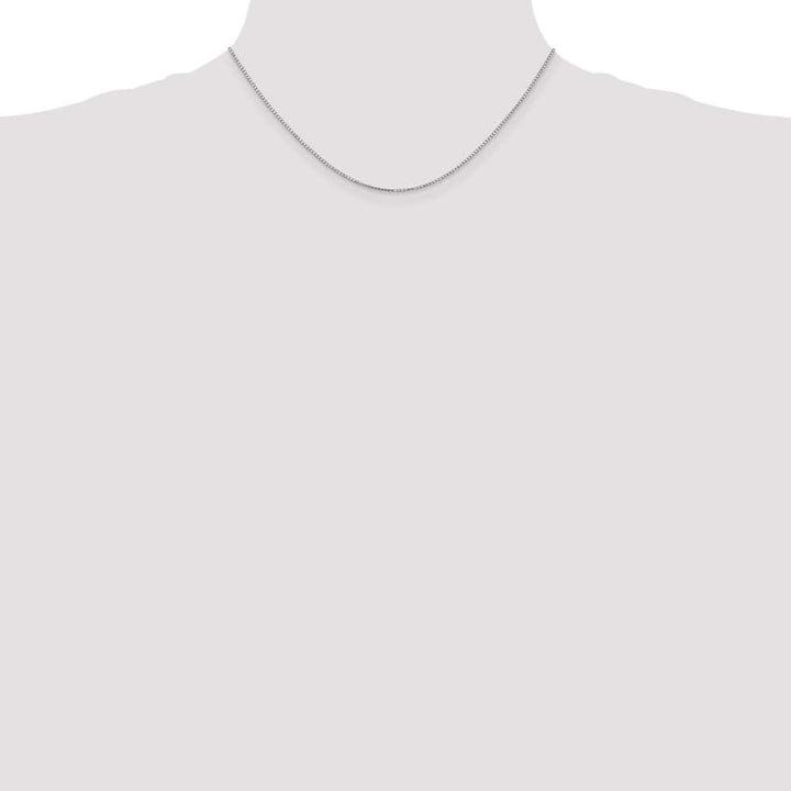 10K White Gold 1.1mm Box Chain Size 16
