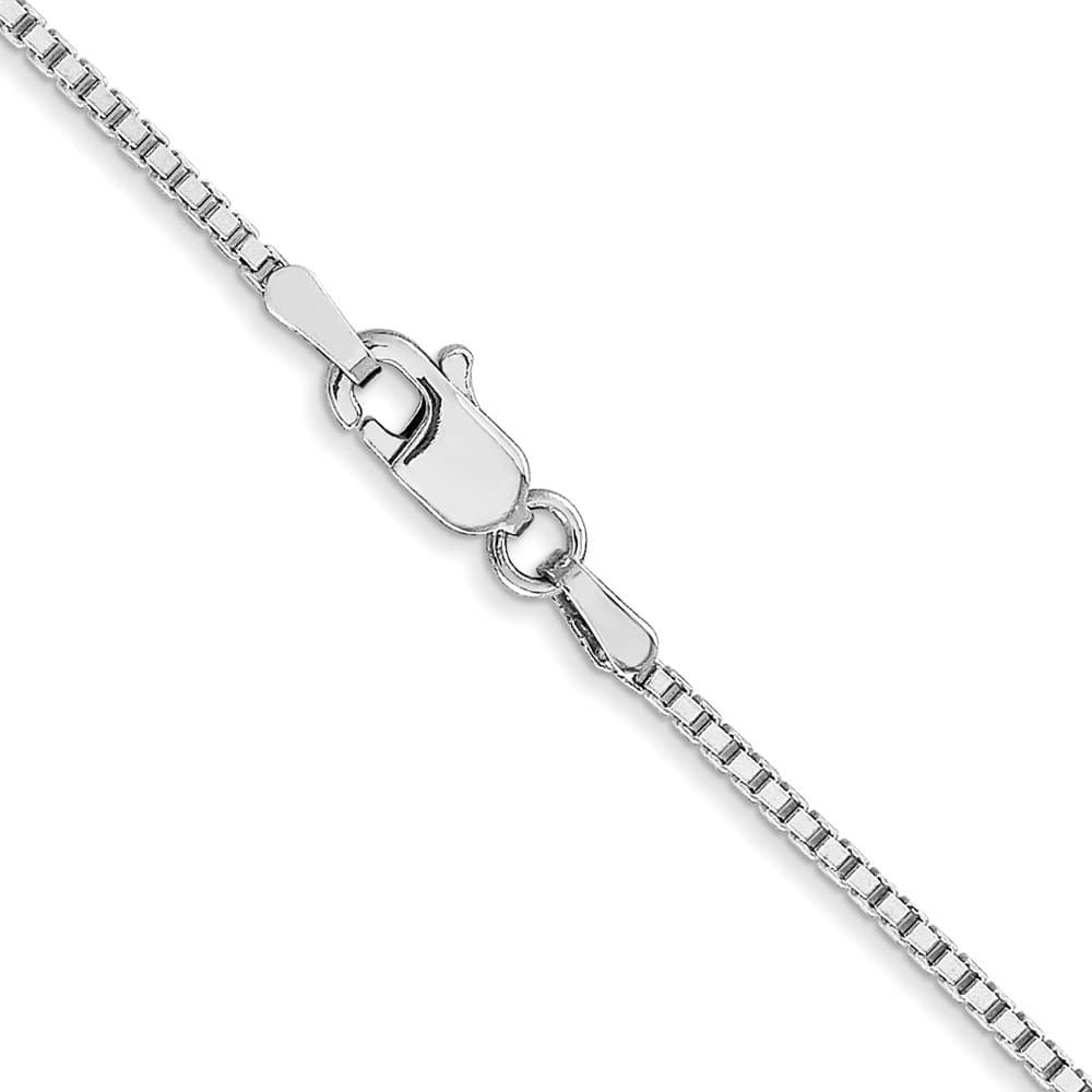 10K White Gold 1.25mm Box Chain