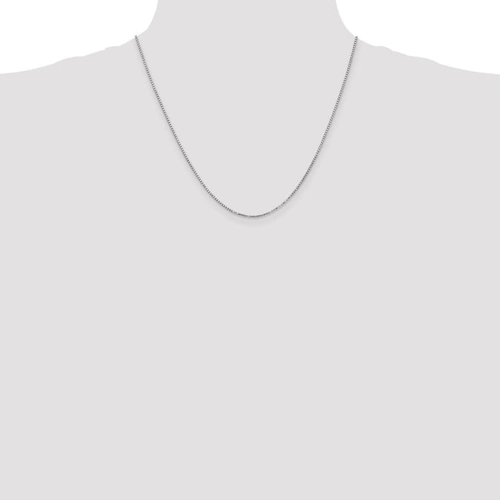 10K White Gold 1.25mm Box Chain Size 20