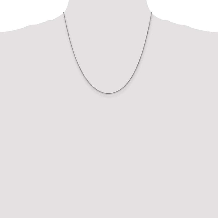 10K White Gold 1.25mm Spiga Chain Size 20