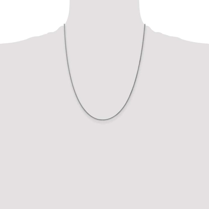 10K White Gold 1.25mm Spiga Chain Size 22