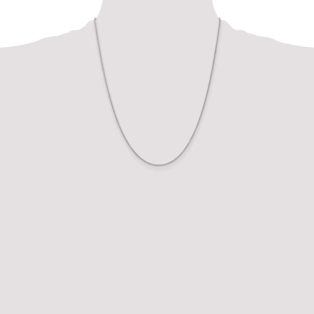 10K White Gold 1.2mm Cable Chain Size 22