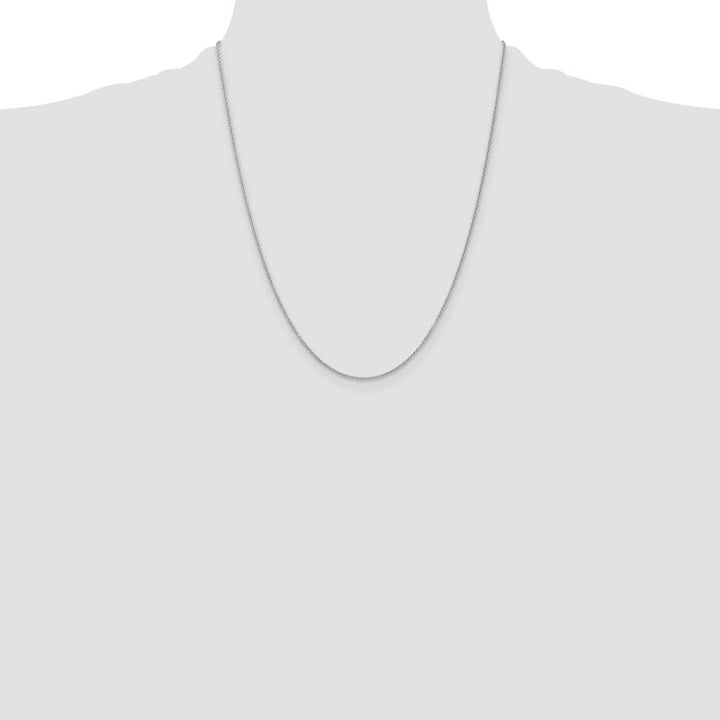 10K White Gold 1.2mm Cable Chain Size 22