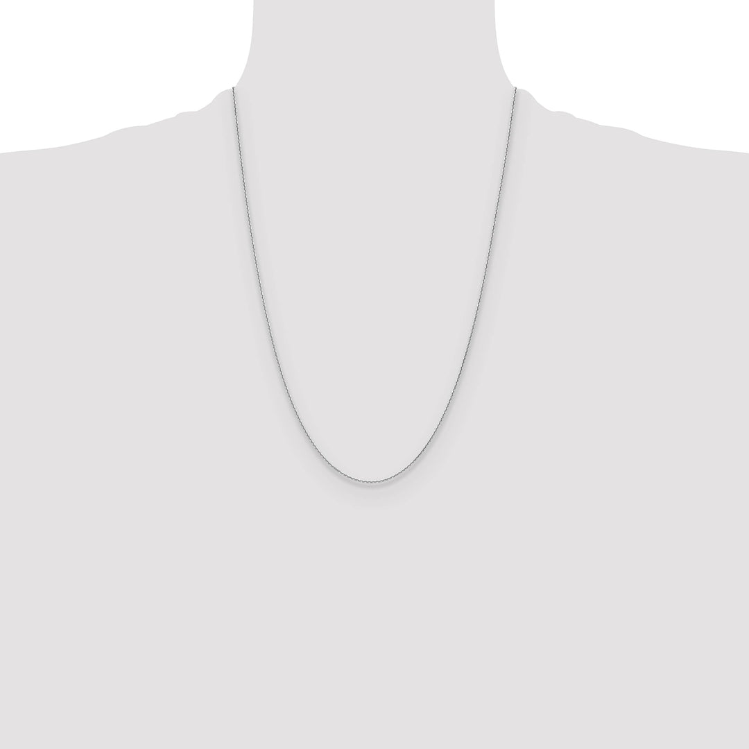 10K White Gold 1.2mm D.C. Cable Chain