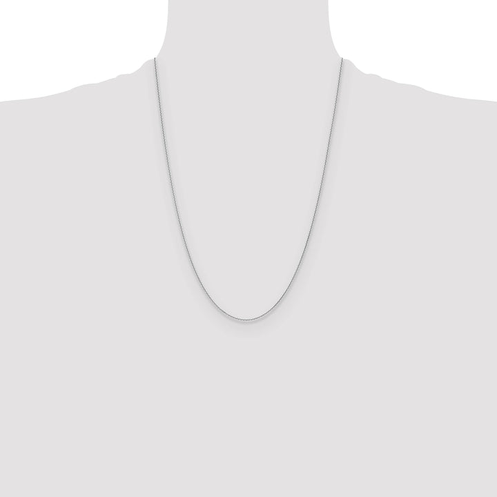 10K White Gold 1.2mm D.C. Cable Chain