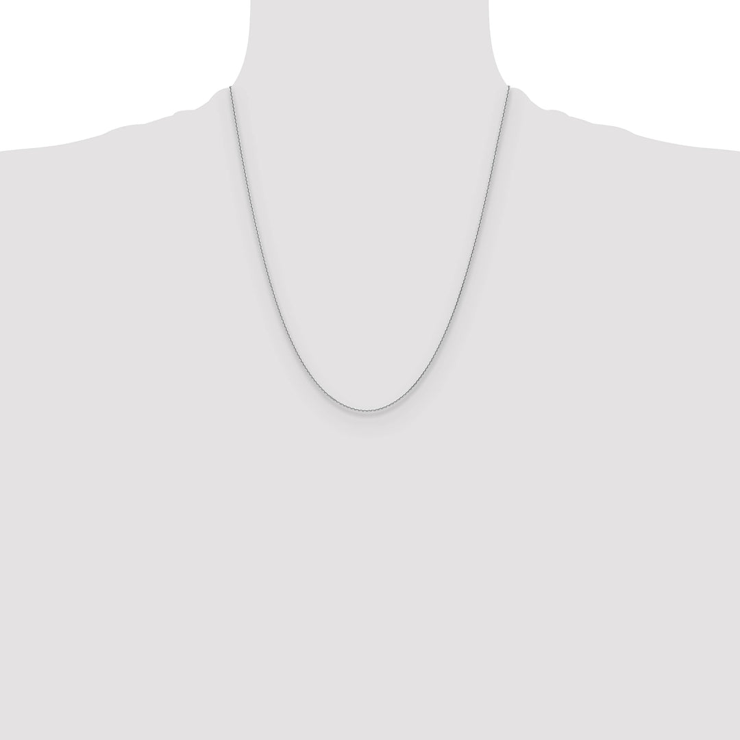 10K White Gold 1.2mm D.C. Cable Chain